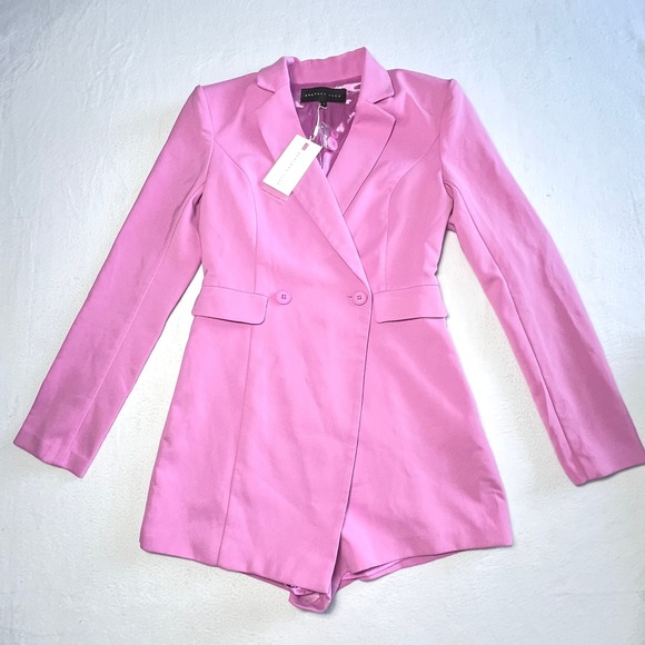 Endless Rose Blazer Romper Lilac S Barbiecore Business Fashionable Flattering - Picture 1 of 11